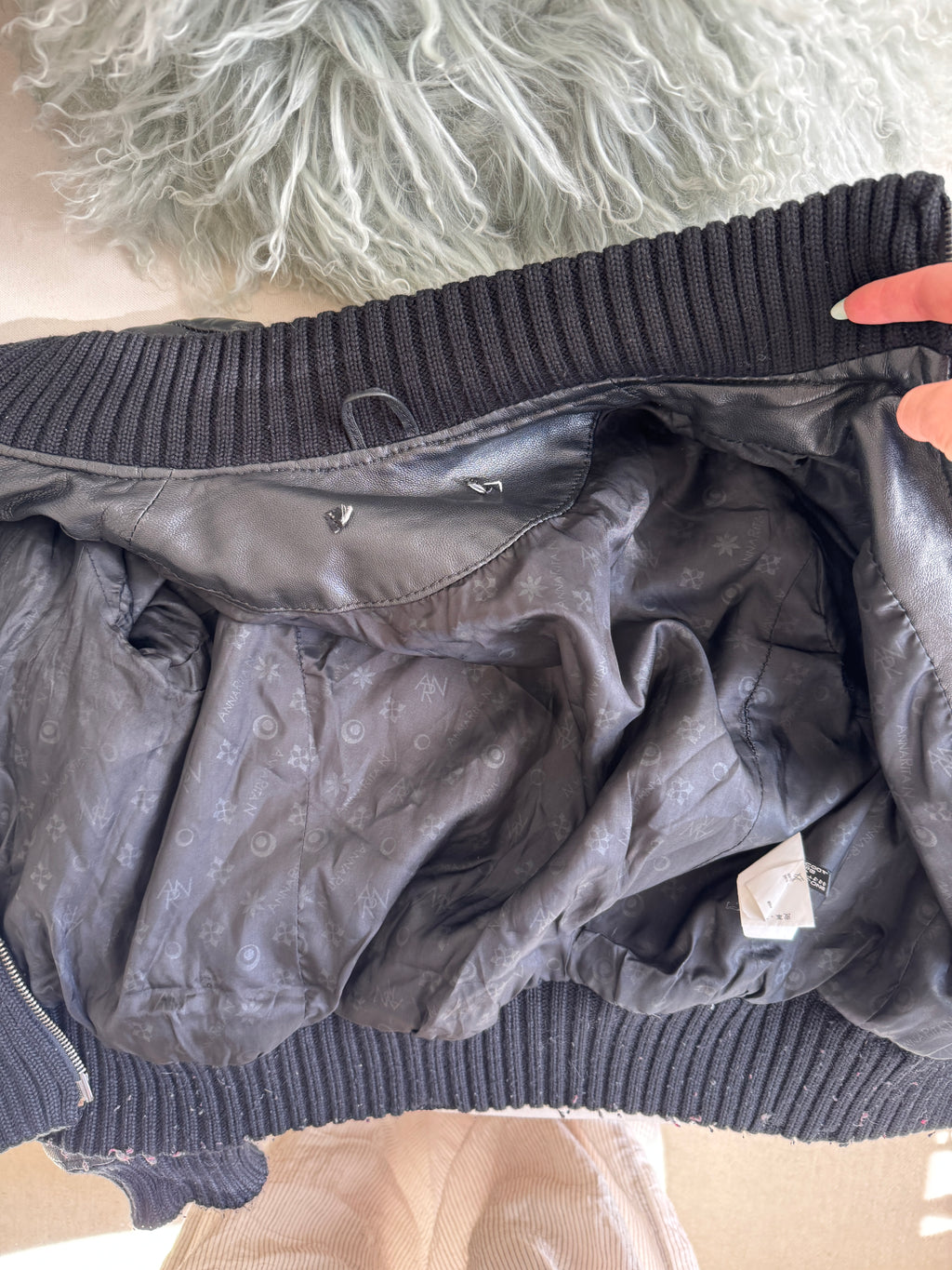 Cropped Black Leather Jacket