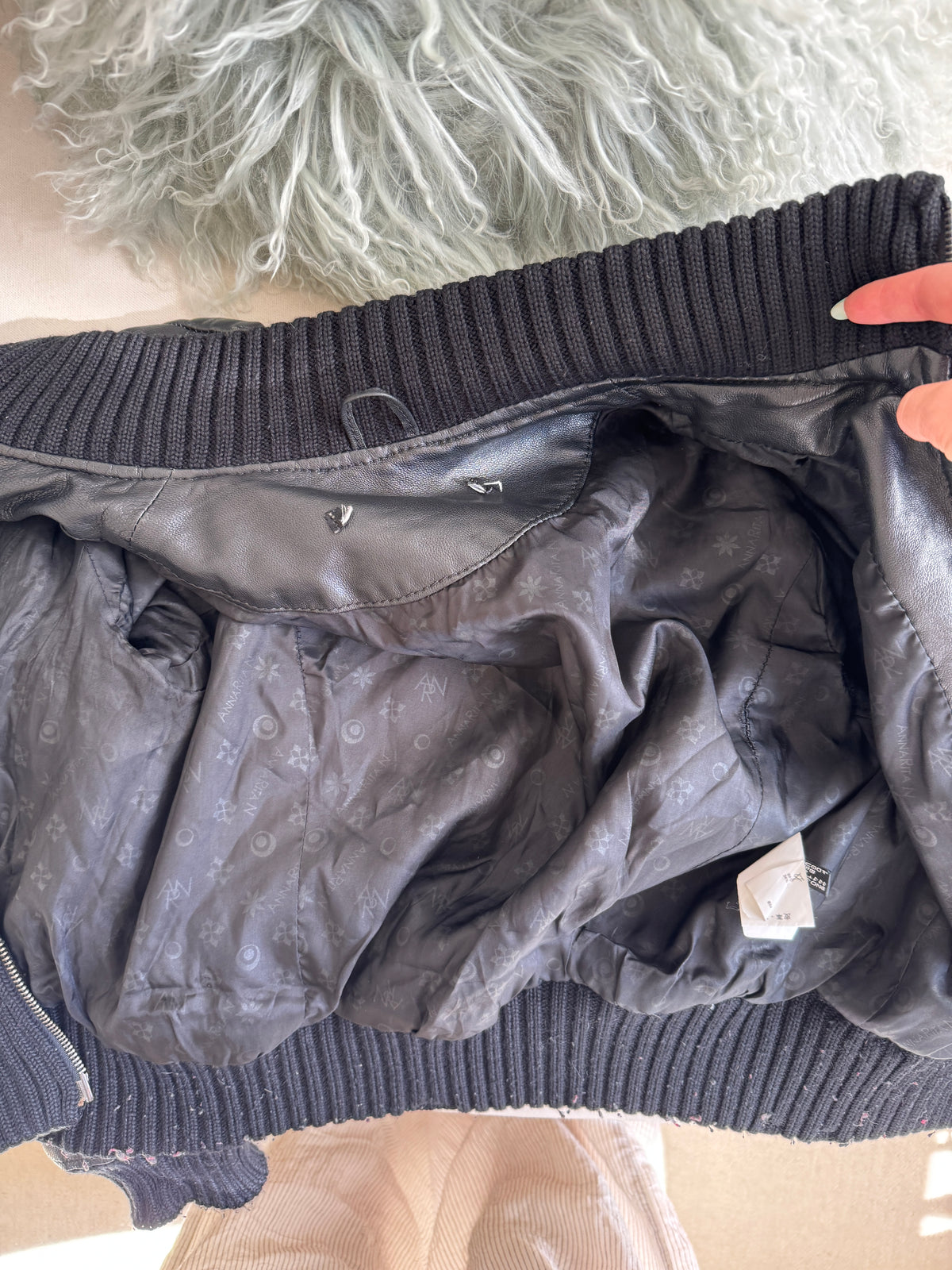Cropped Black Leather Jacket
