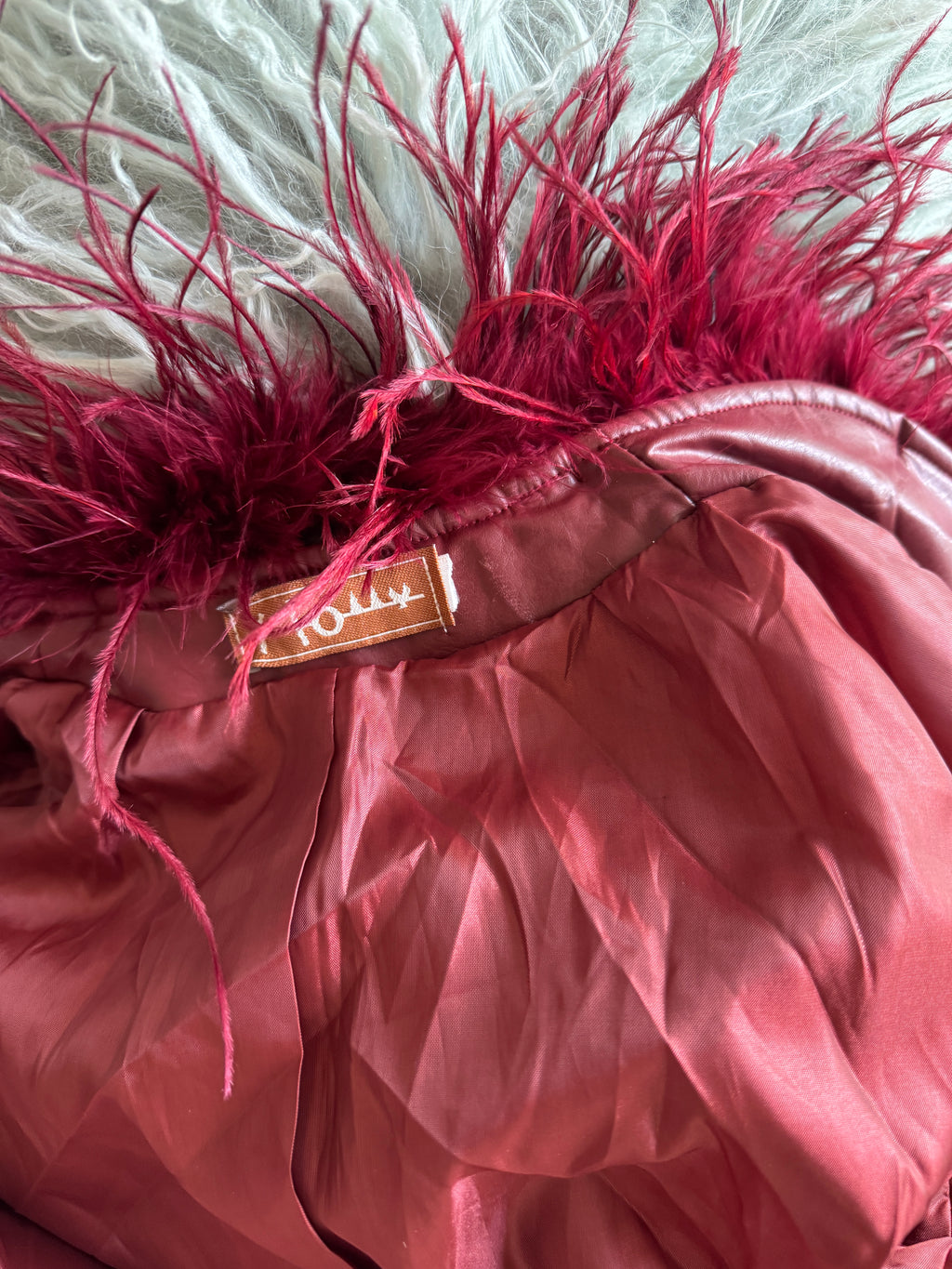 Red Jacket with Studs & Feathers