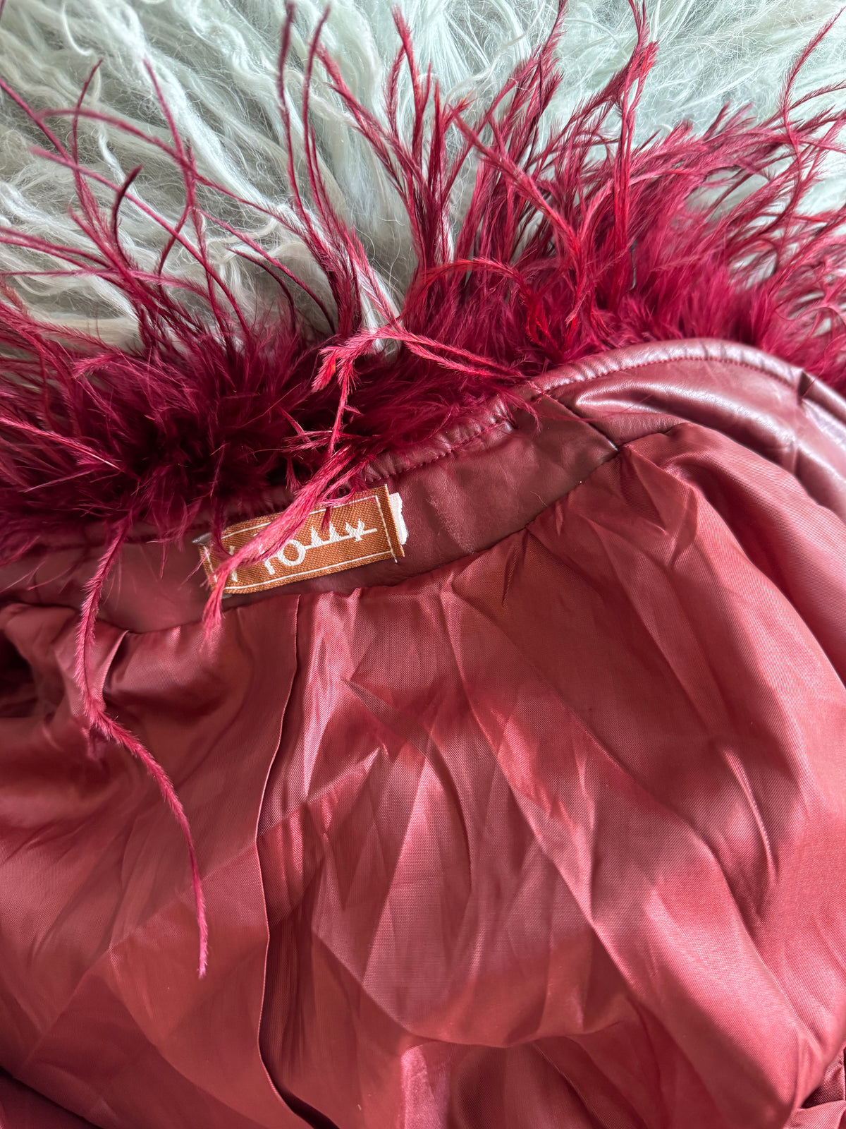 Red Jacket with Studs & Feathers
