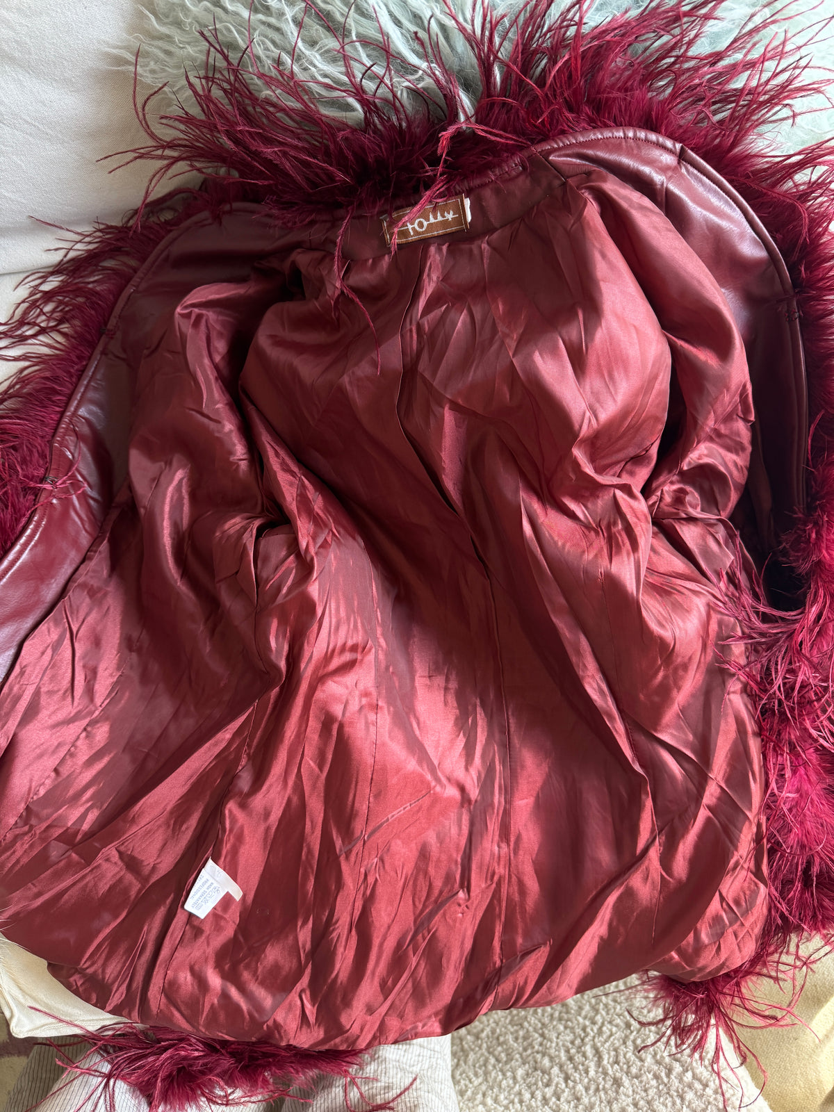 Red Jacket with Studs & Feathers
