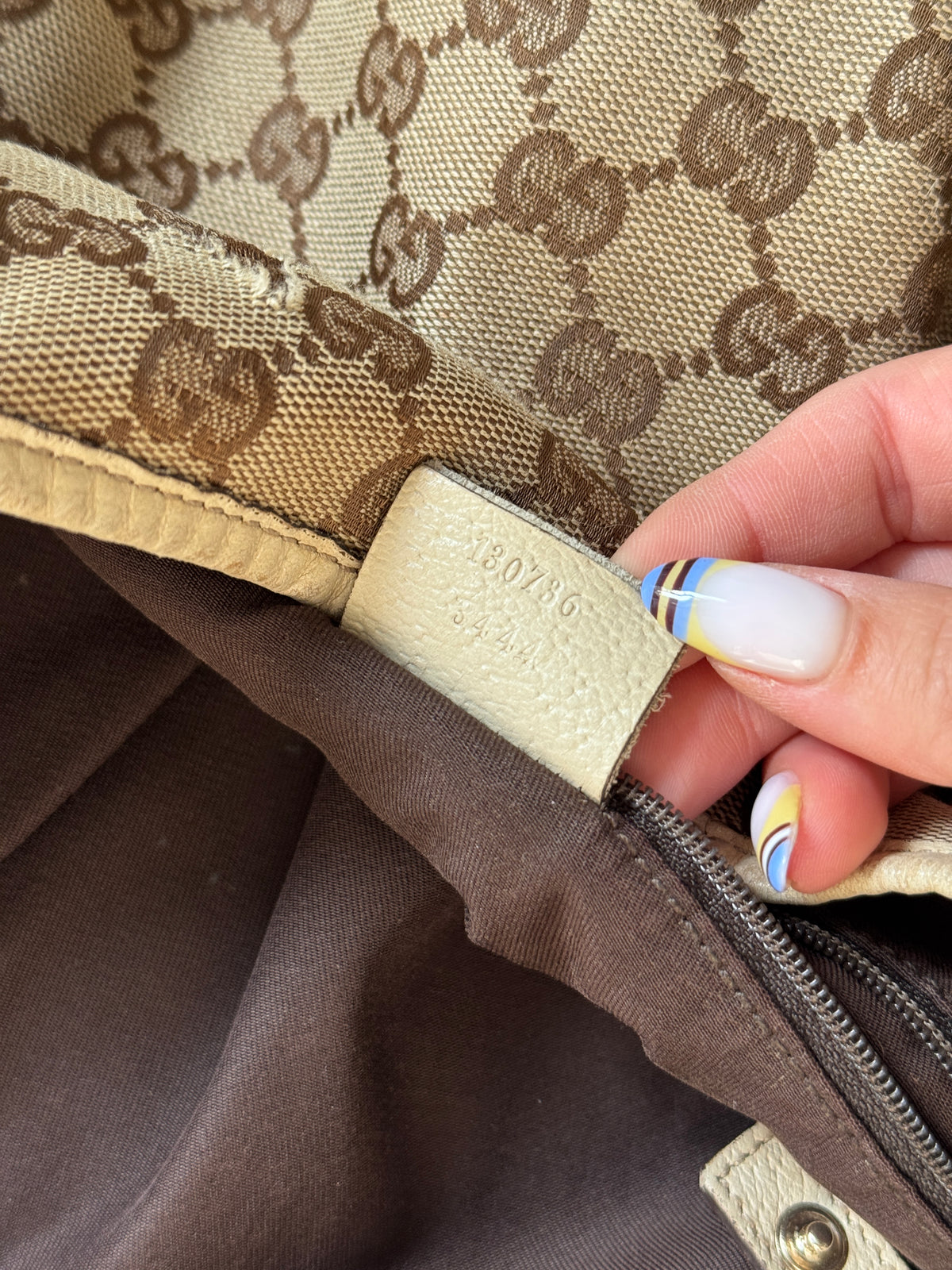 Authentic Gucci Abbey Monogram Shoulder Bag
