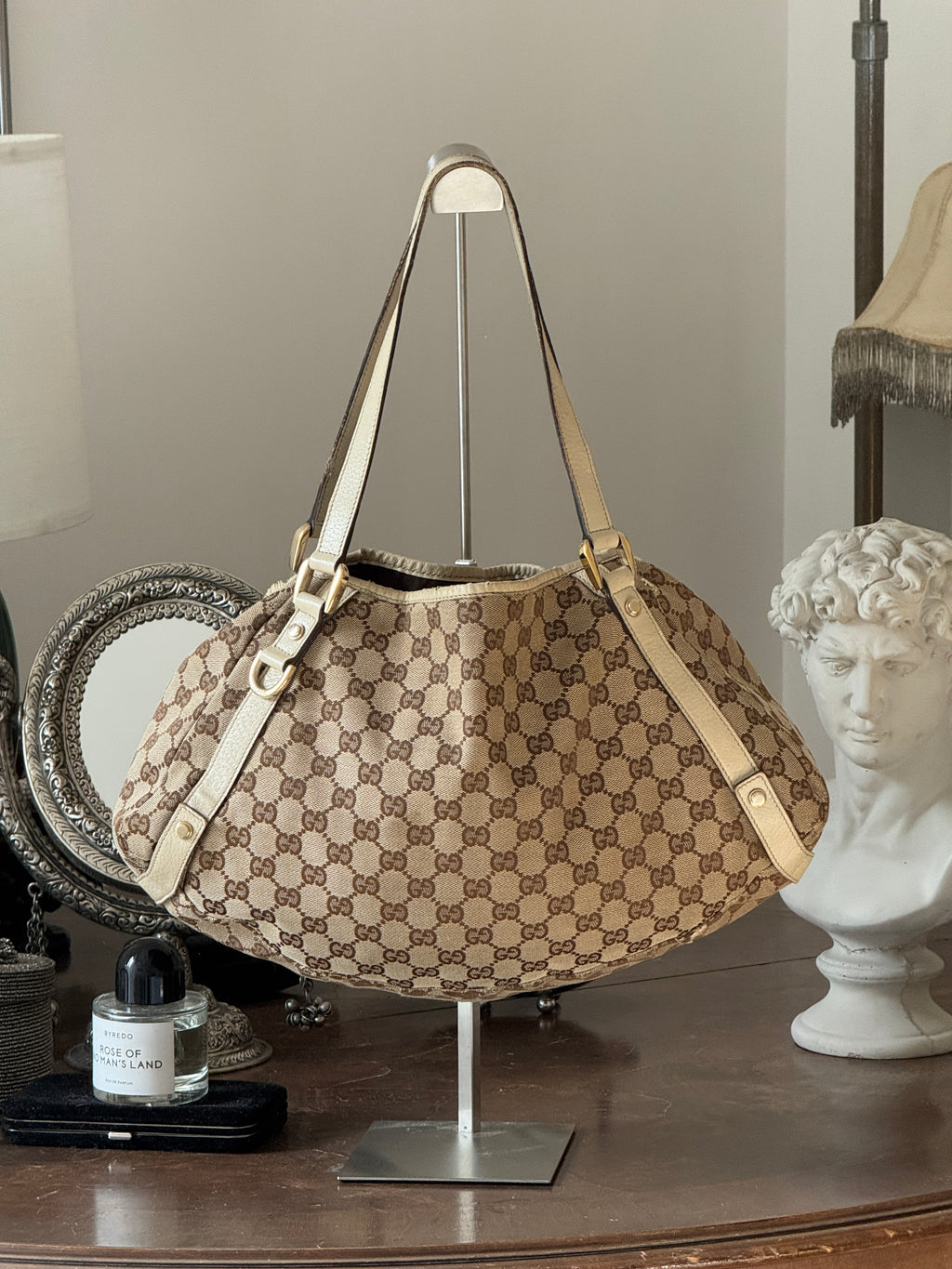 Authentic Gucci Abbey Monogram Shoulder Bag