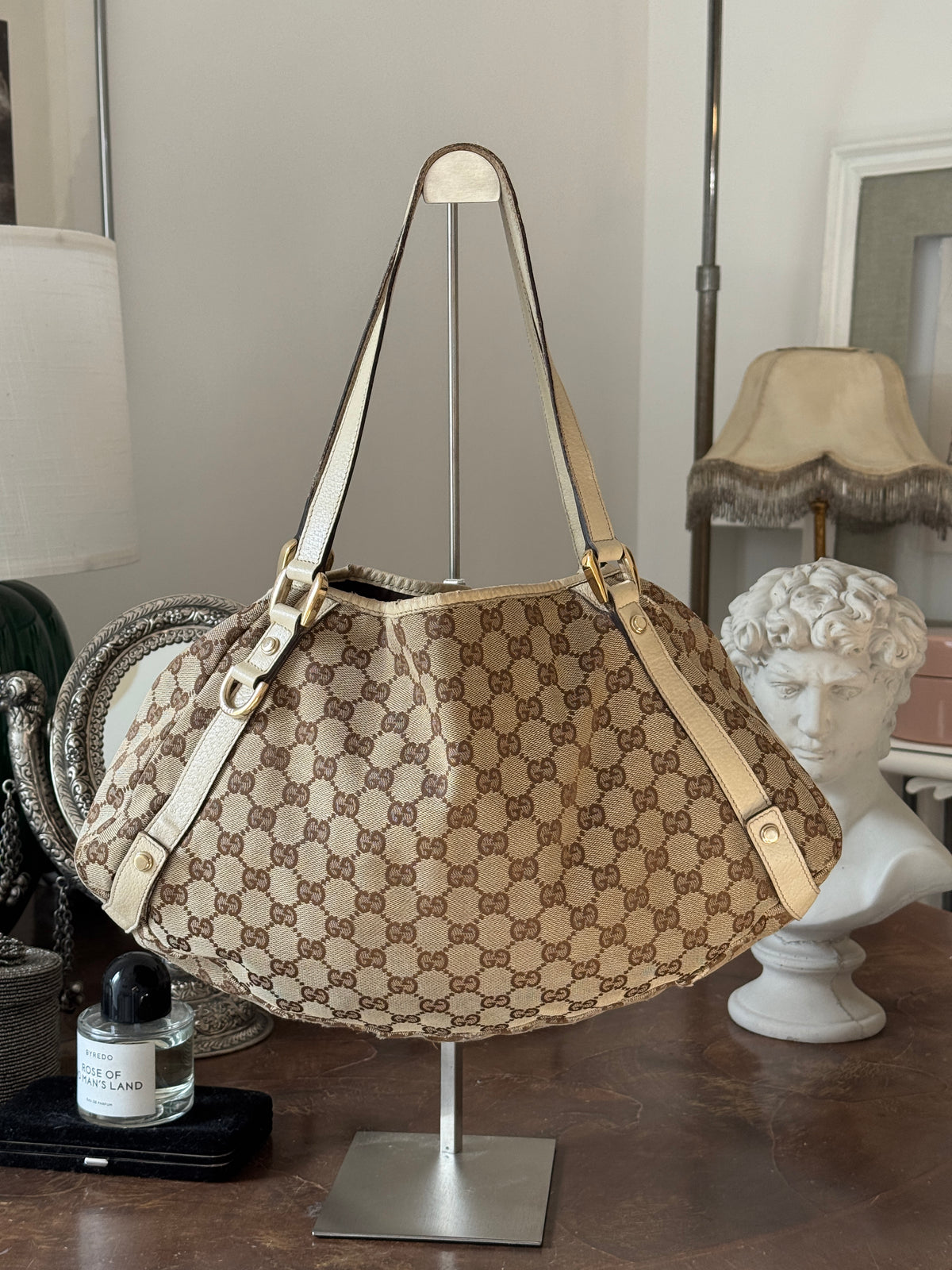Authentic Gucci Abbey Monogram Shoulder Bag