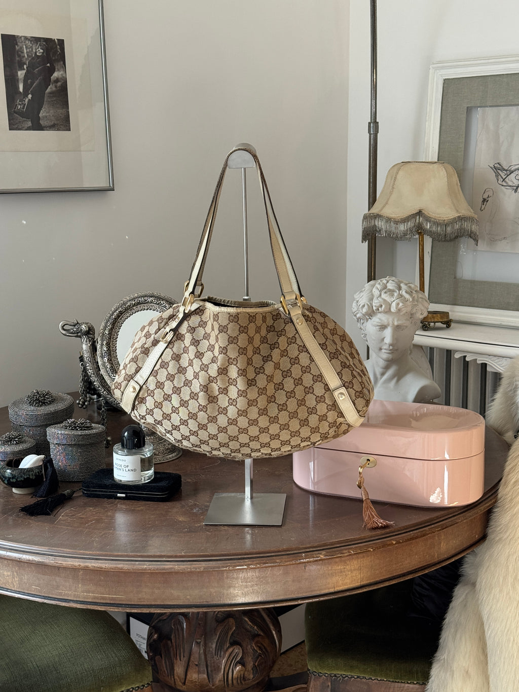 Authentic Gucci Abbey Monogram Shoulder Bag