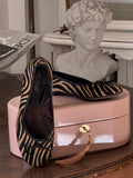 Pony Hair Ballet Flats in Animal-print