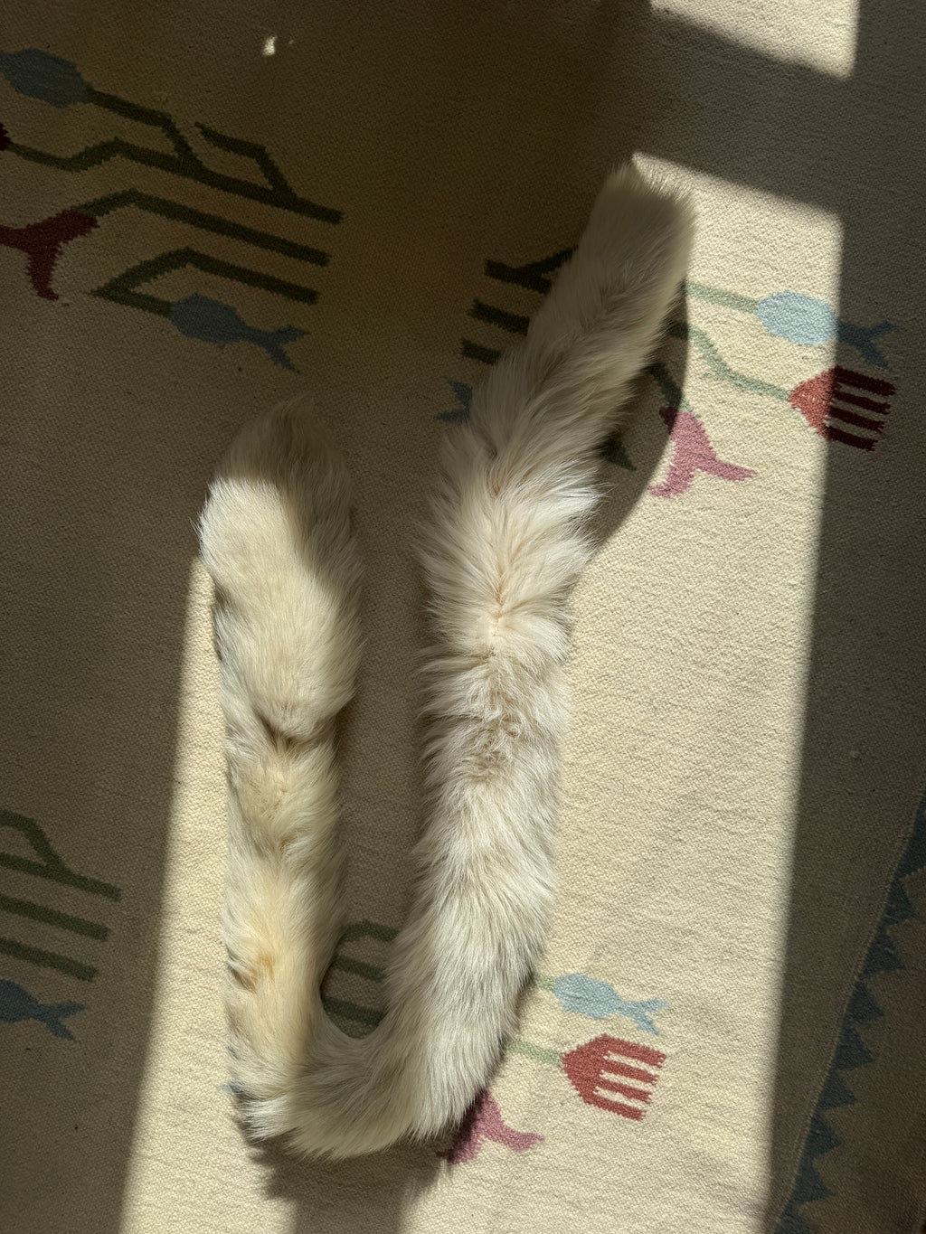 Adorable Creme Statement Fur Scarf
