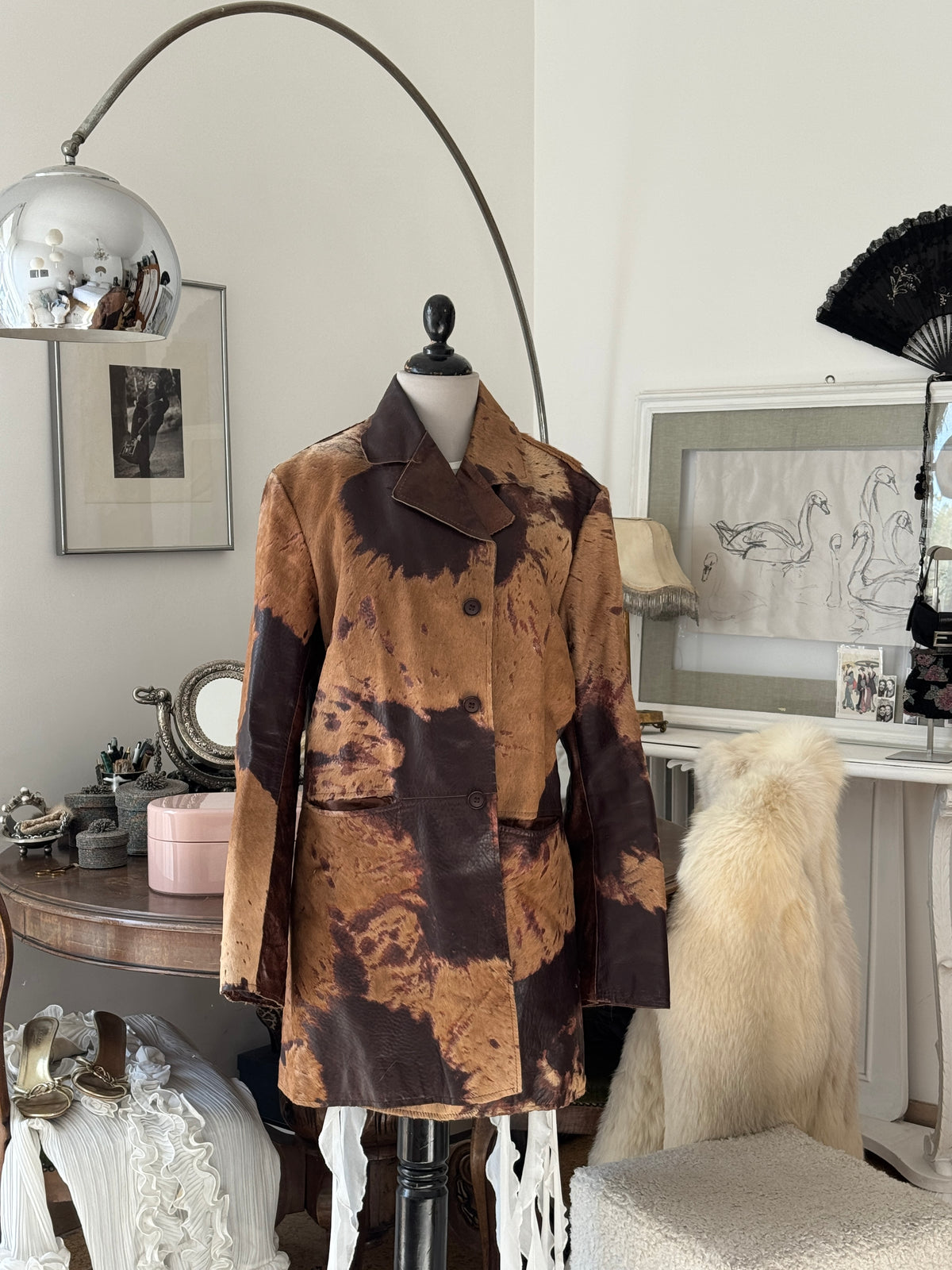 Brown Cow Hide Coat