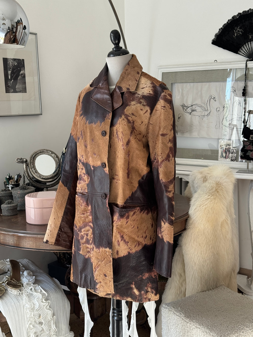 Brown Cow Hide Coat