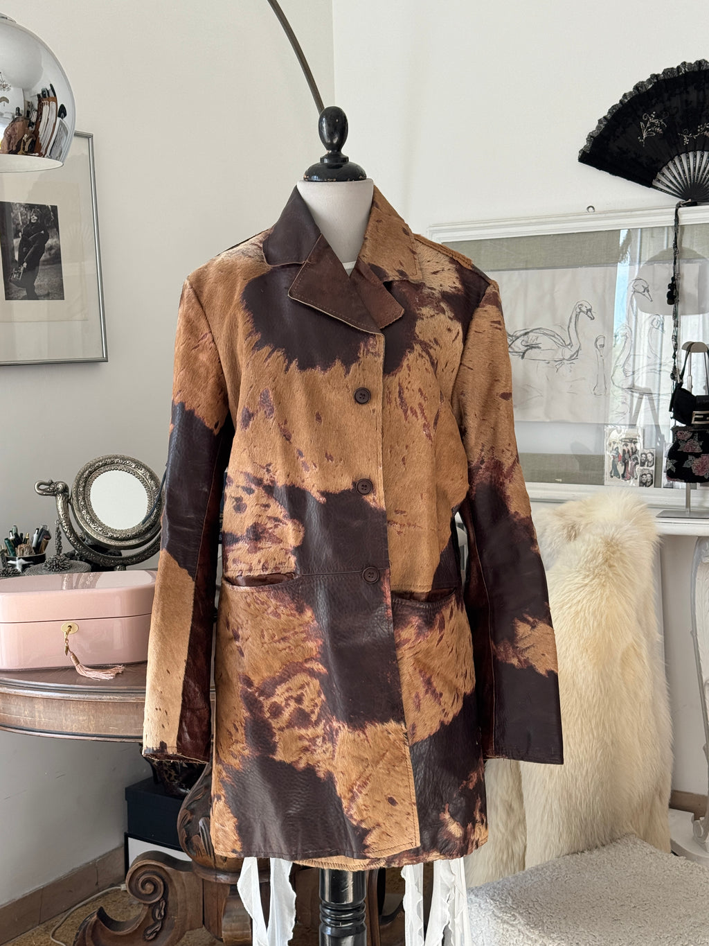 Brown Cow Hide Coat