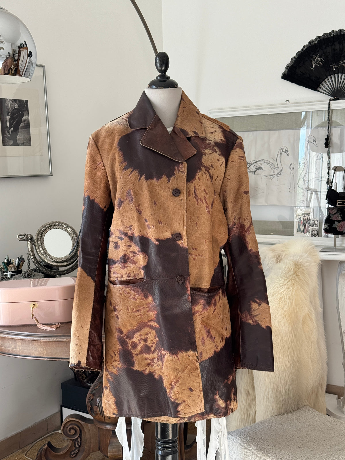 Brown Cow Hide Coat
