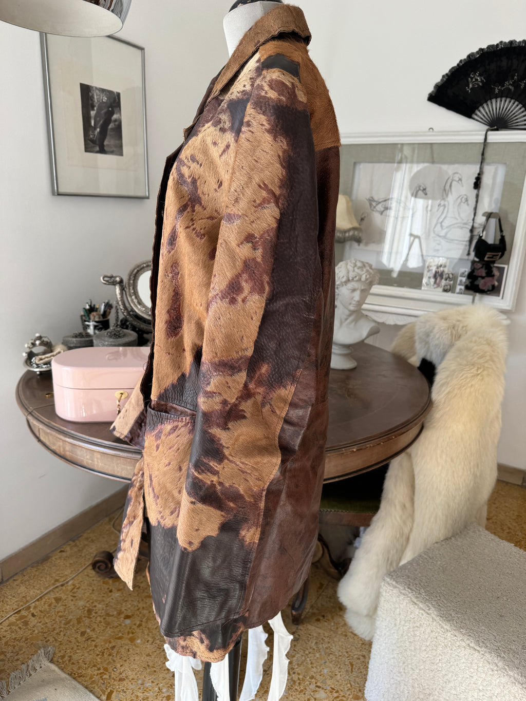 Brown Cow Hide Coat