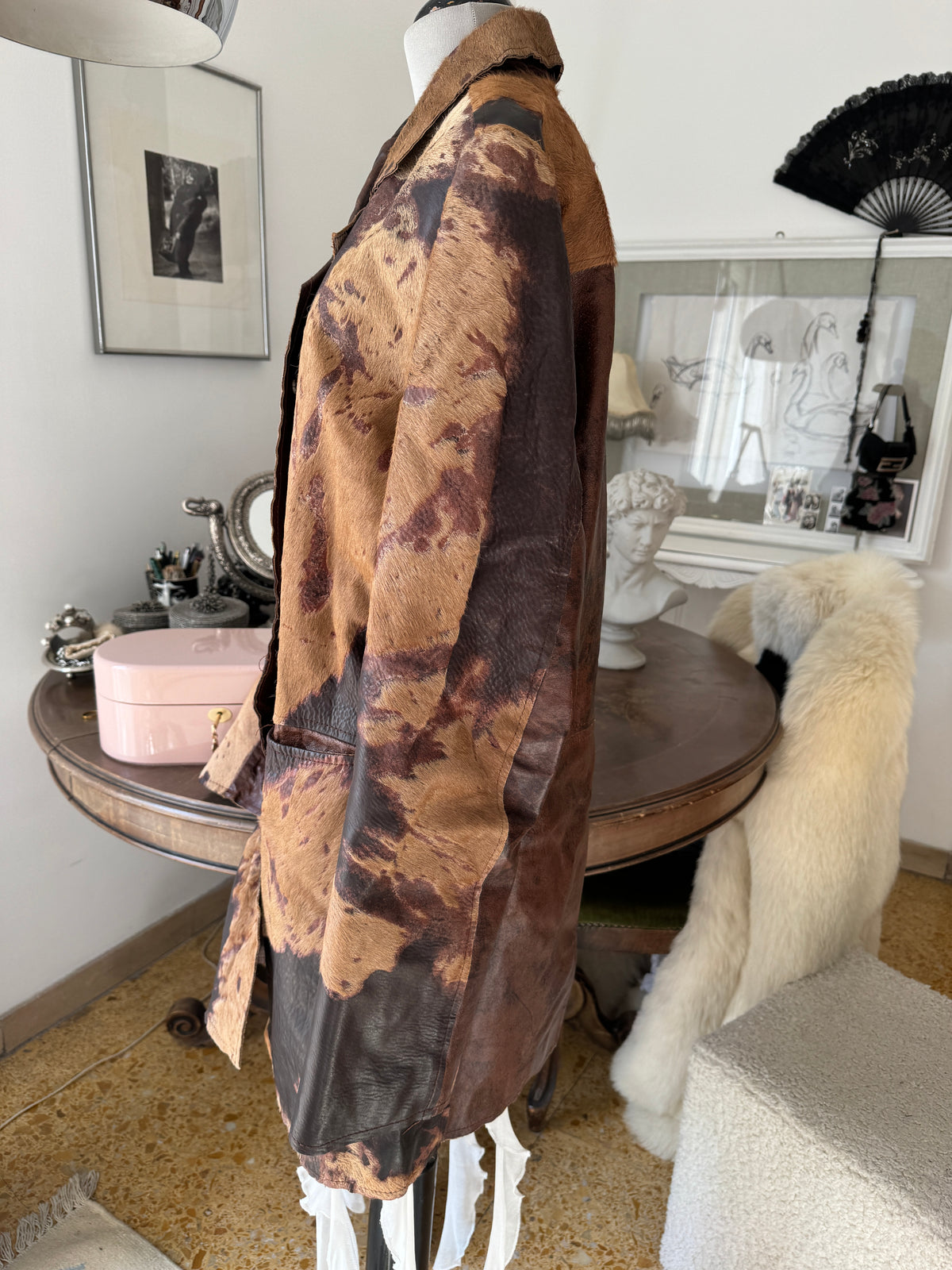 Brown Cow Hide Coat