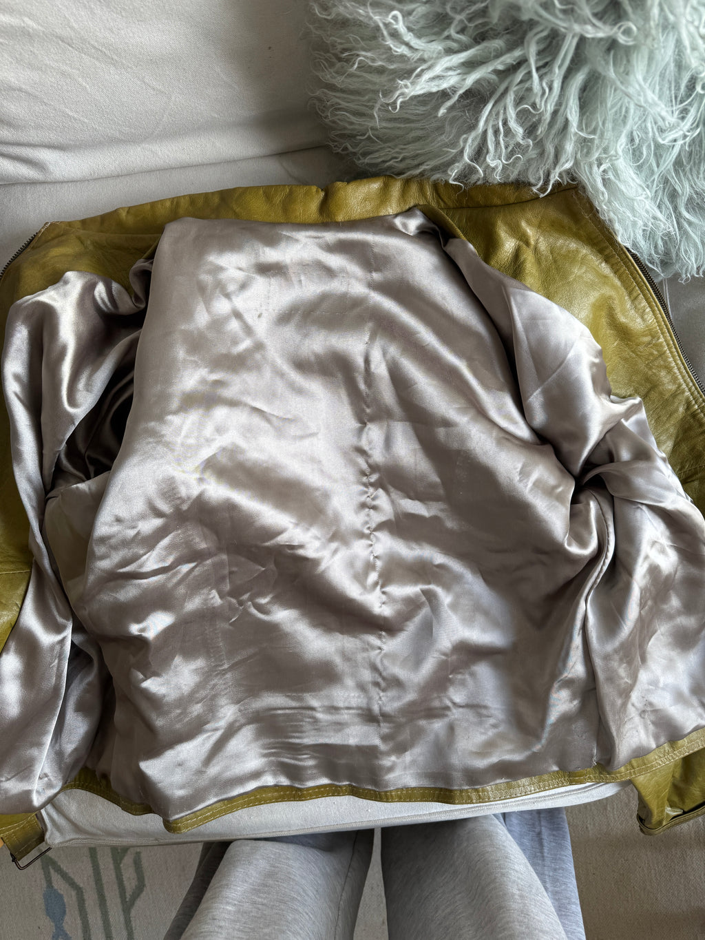 Olive Green Leather Jacket