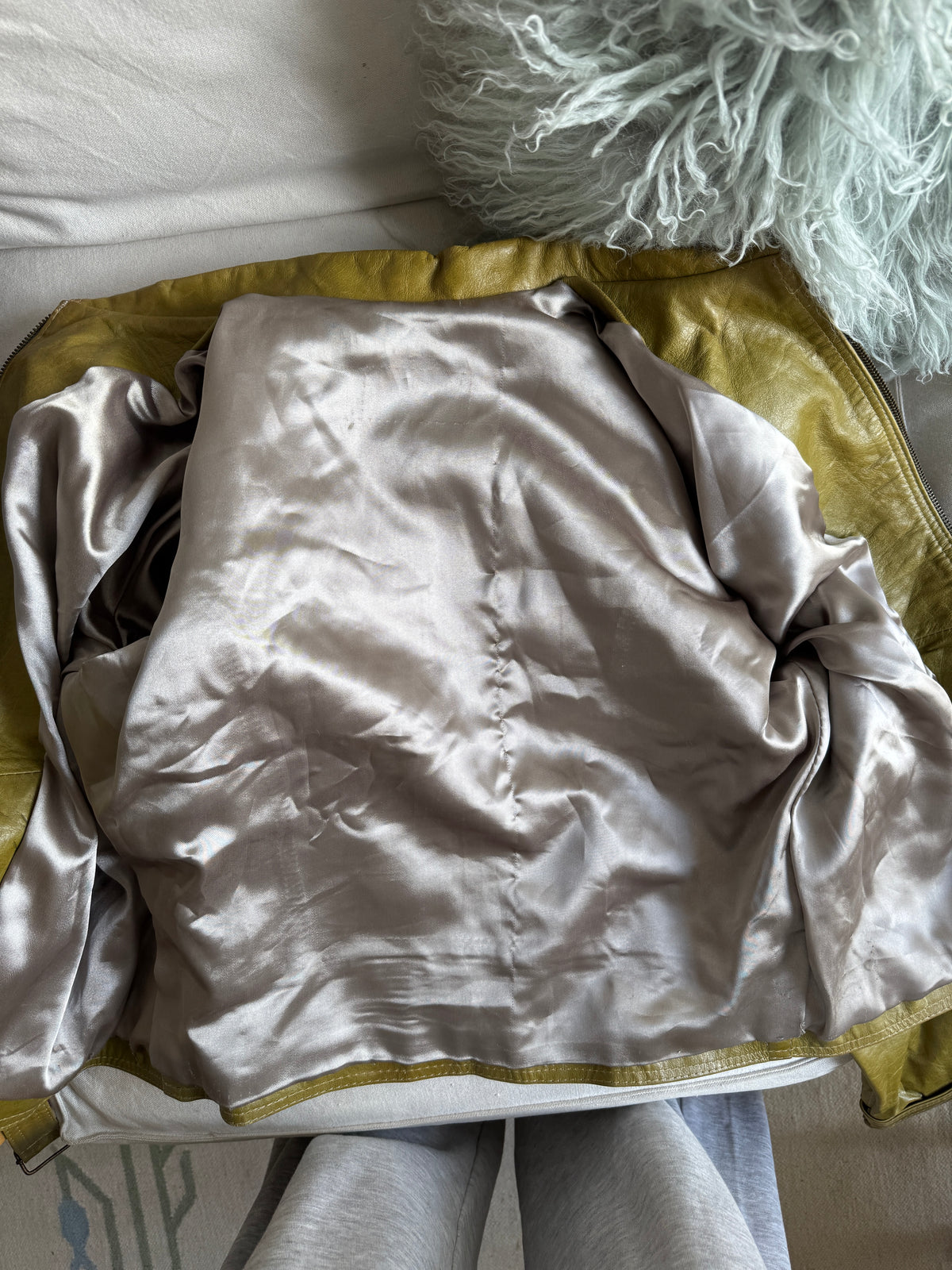 Olive Green Leather Jacket