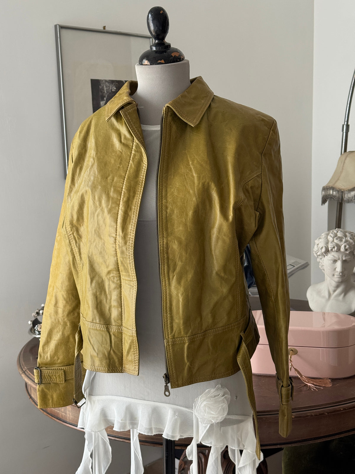 Olive Green Leather Jacket