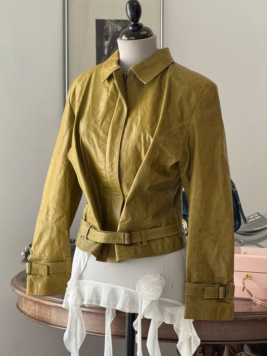 Olive Green Leather Jacket