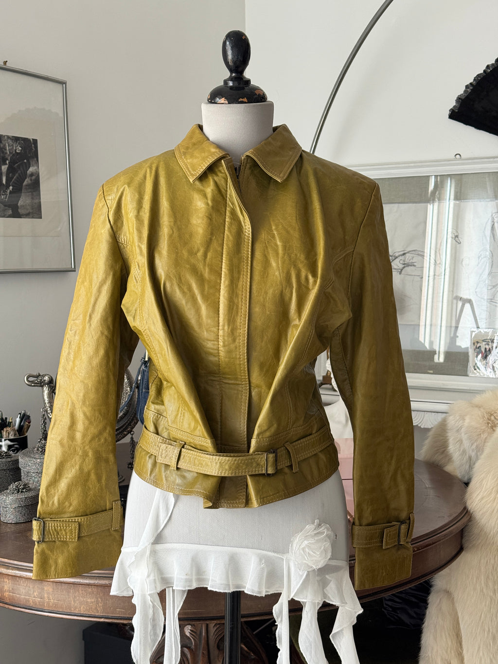 Olive Green Leather Jacket