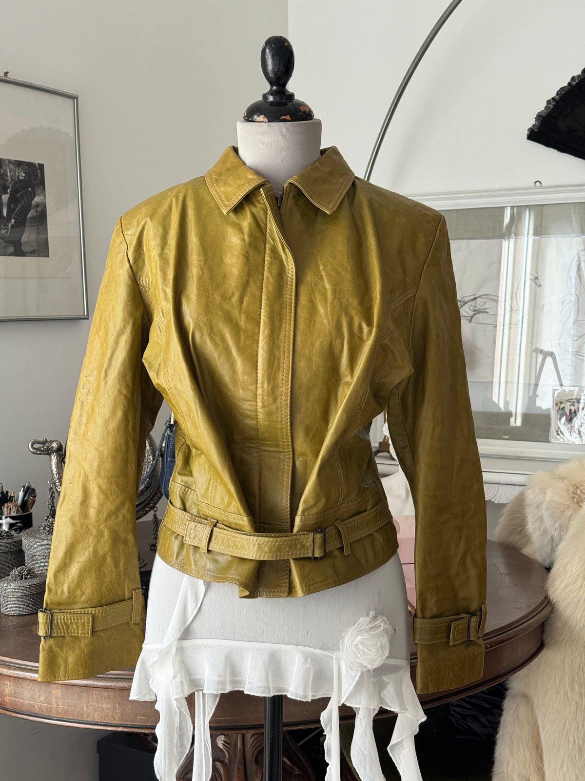 Olive Green Leather Jacket