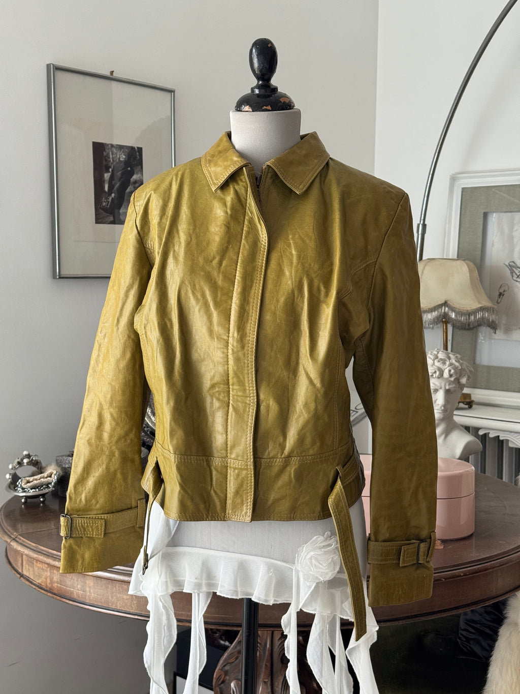 Olive Green Leather Jacket