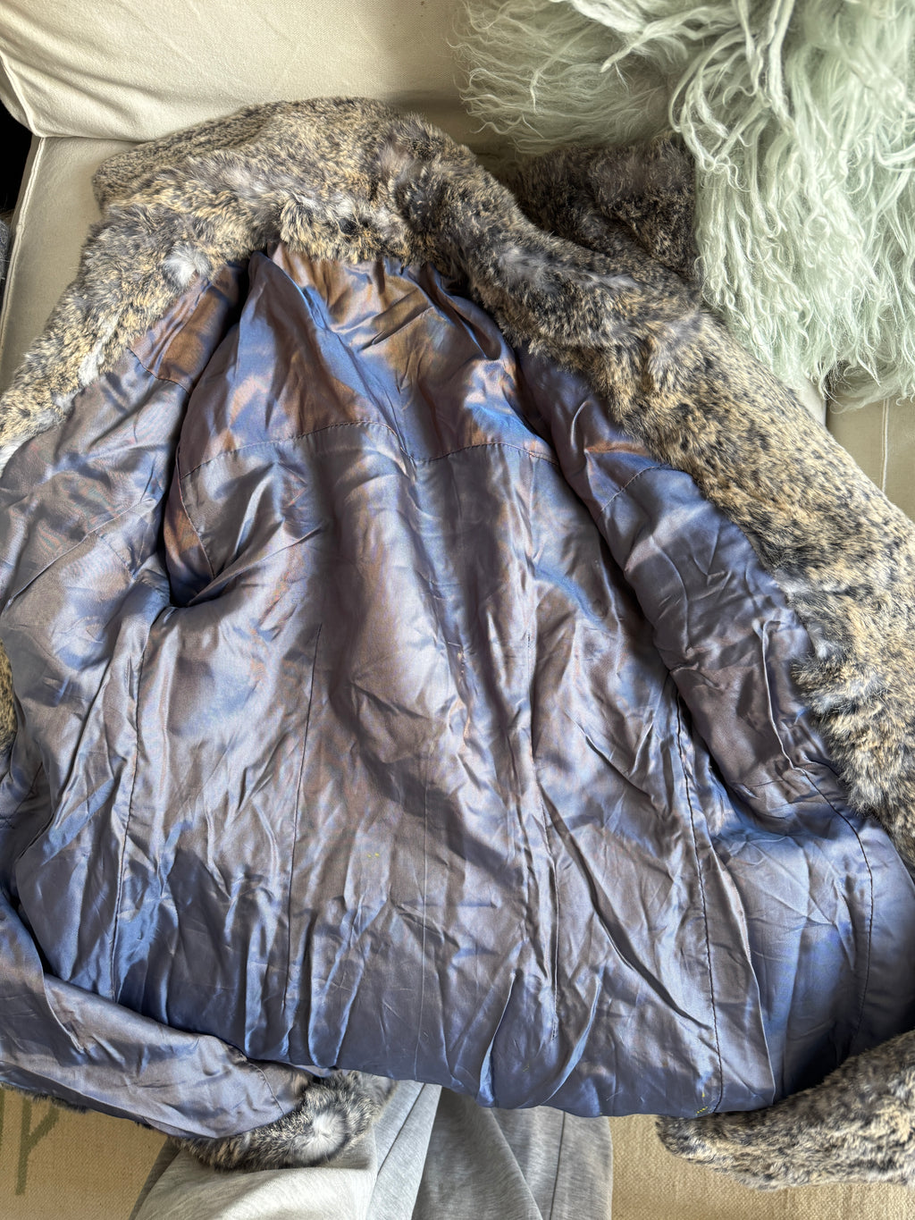 Grey-Blue Fur Coat