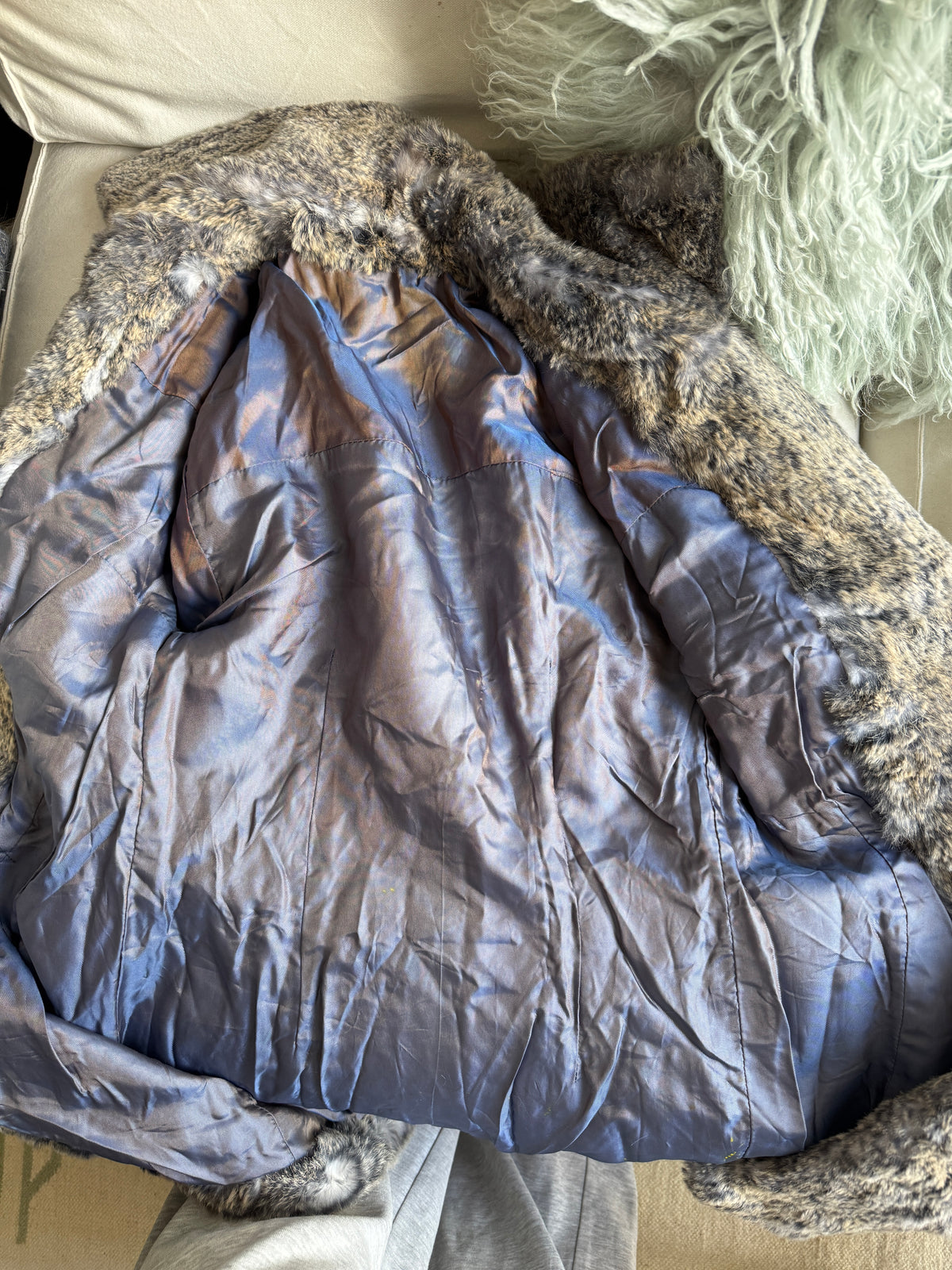 Grey-Blue Fur Coat
