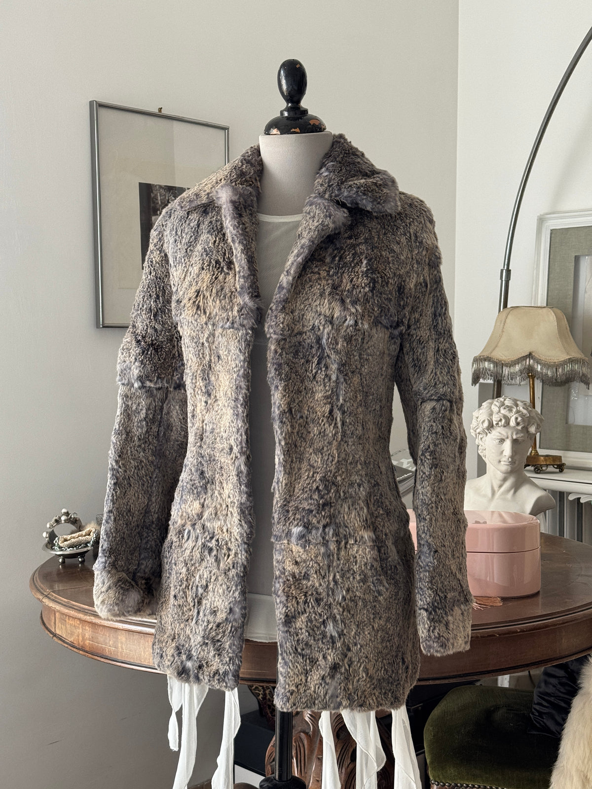 Grey-Blue Fur Coat