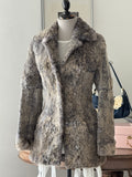 Grey-Blue Fur Coat