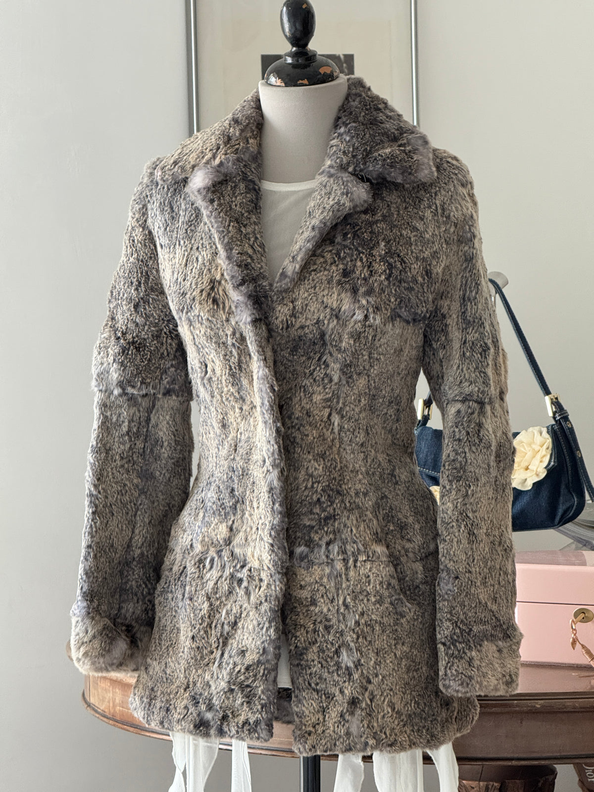 Grey-Blue Fur Coat