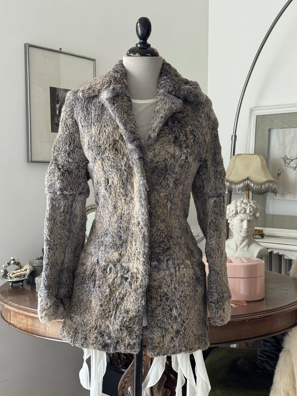 Grey-Blue Fur Coat