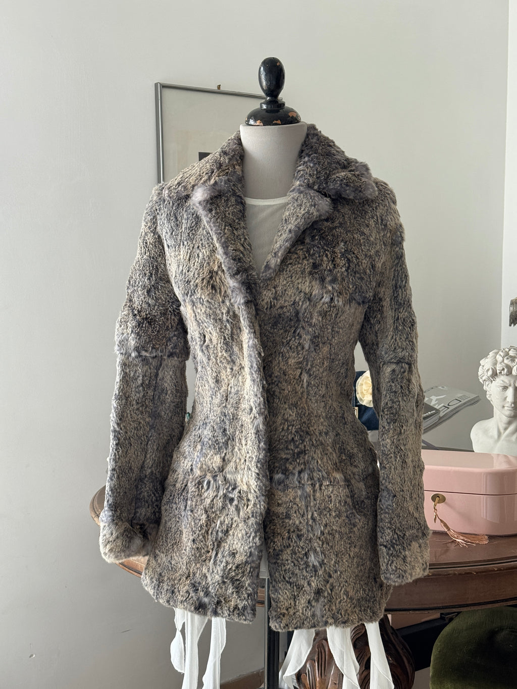 Grey-Blue Fur Coat