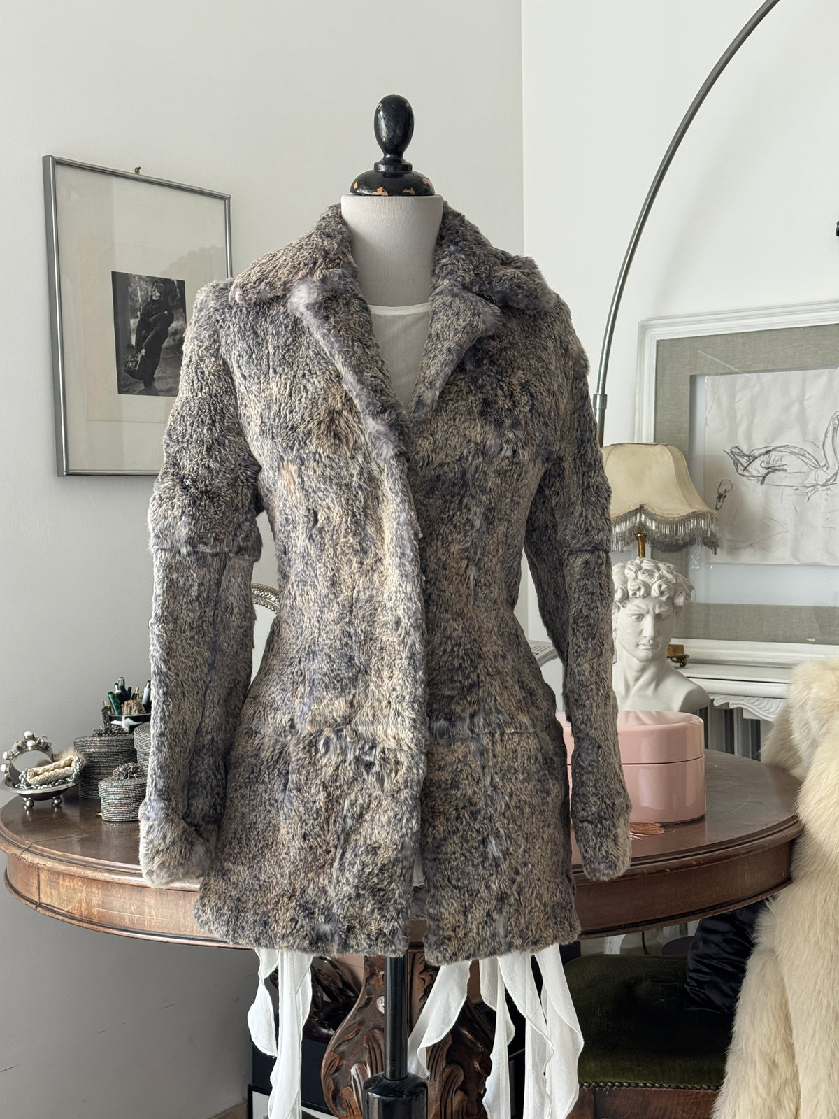 Grey-Blue Fur Coat