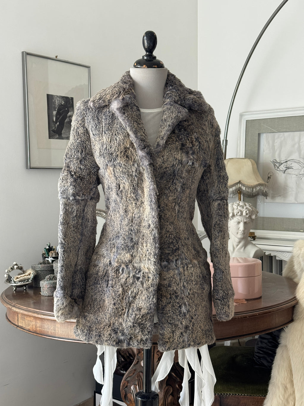 Grey-Blue Fur Coat