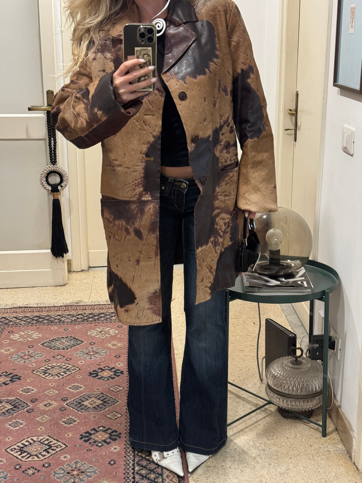 Brown Cow Hide Coat