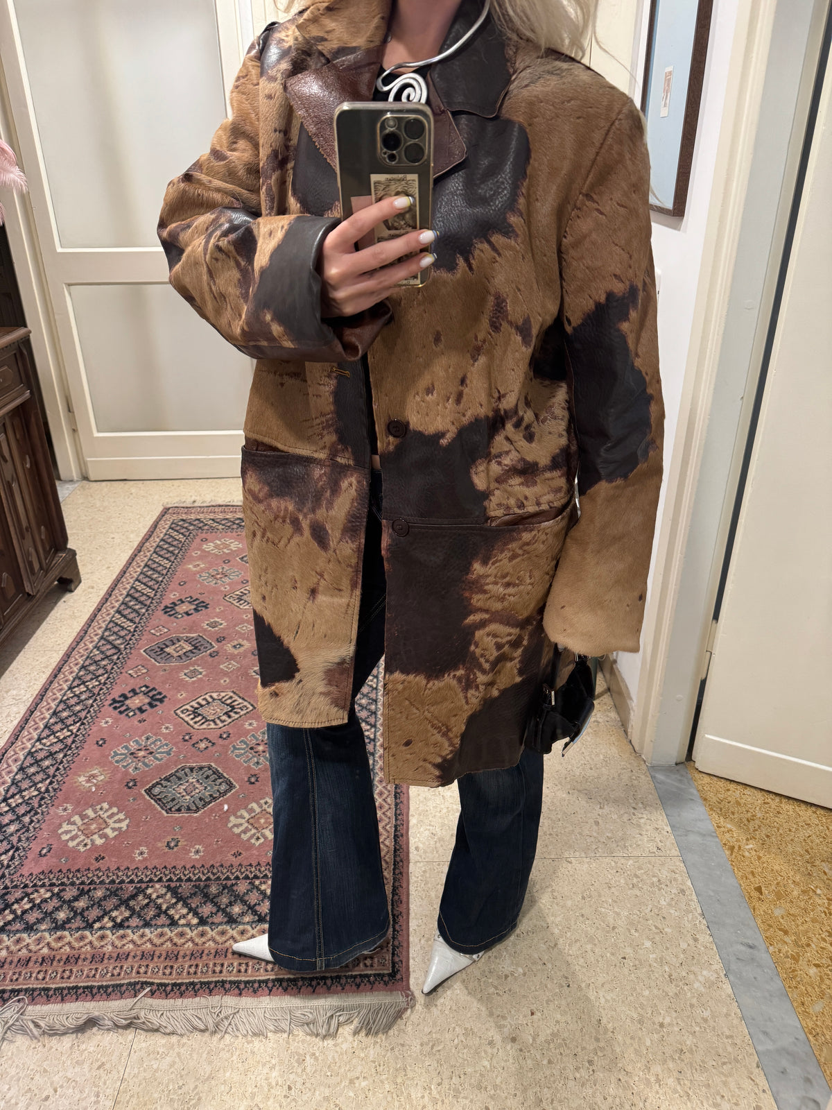 Brown Cow Hide Coat