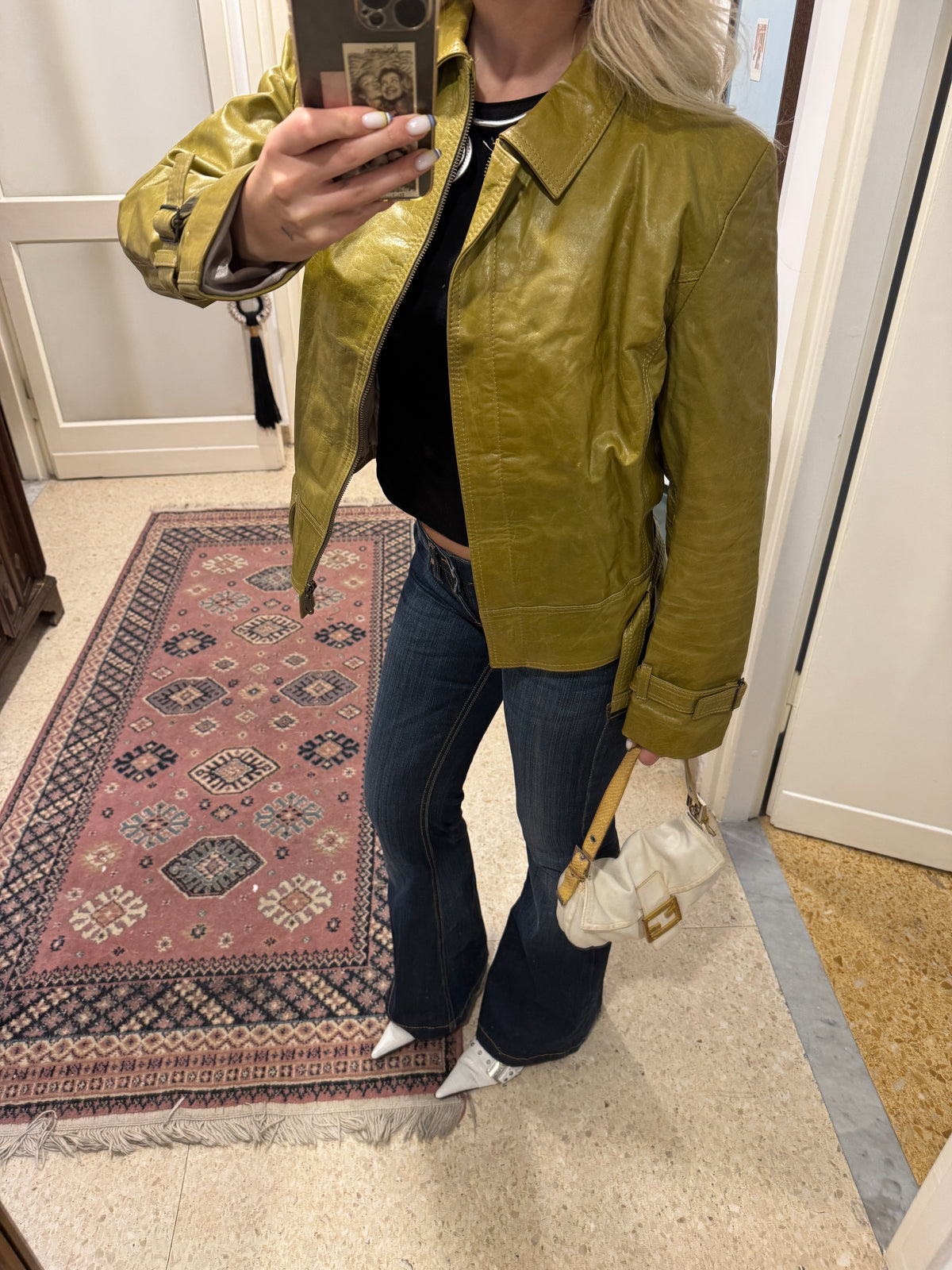 Olive Green Leather Jacket
