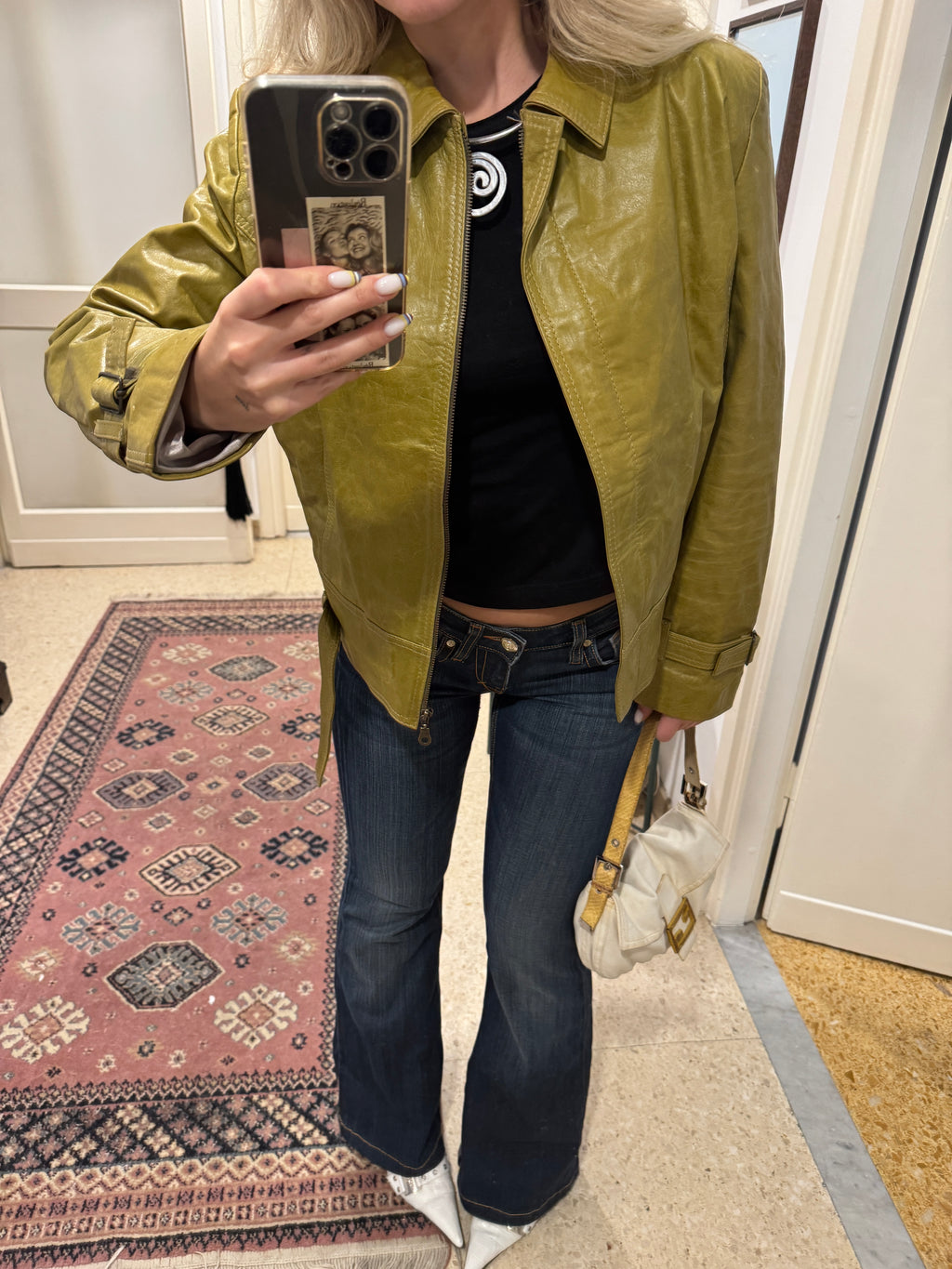 Olive Green Leather Jacket