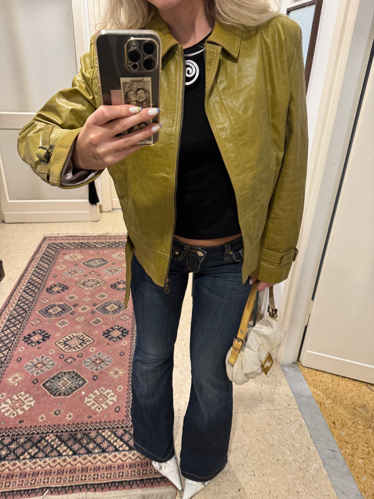 Olive Green Leather Jacket