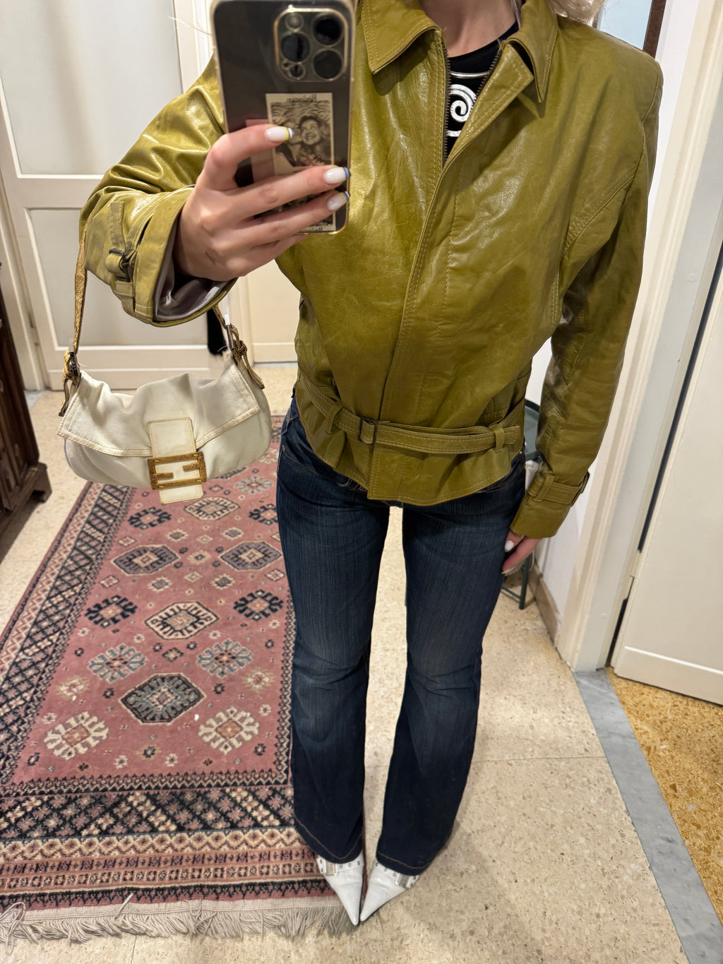 Olive Green Leather Jacket
