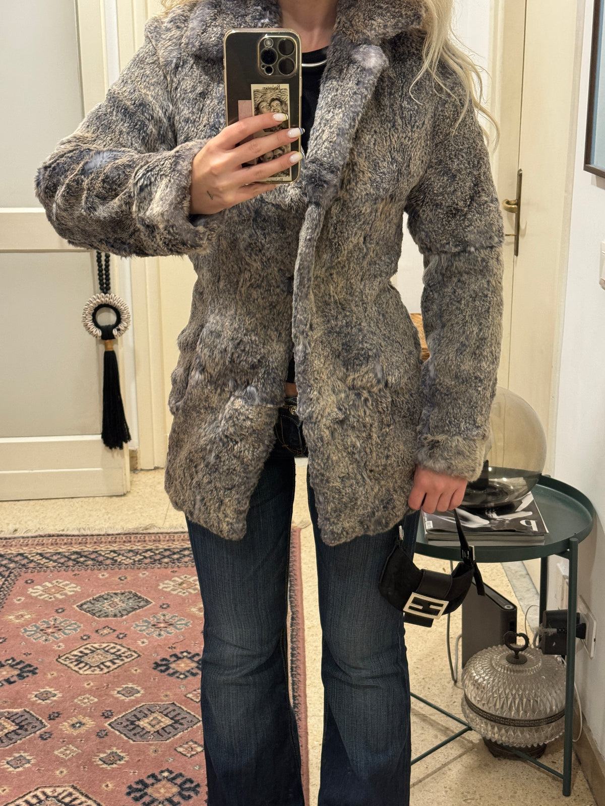 Grey-Blue Fur Coat