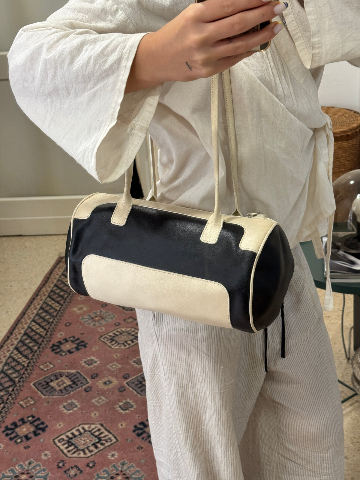 Black and White Bowling Bag