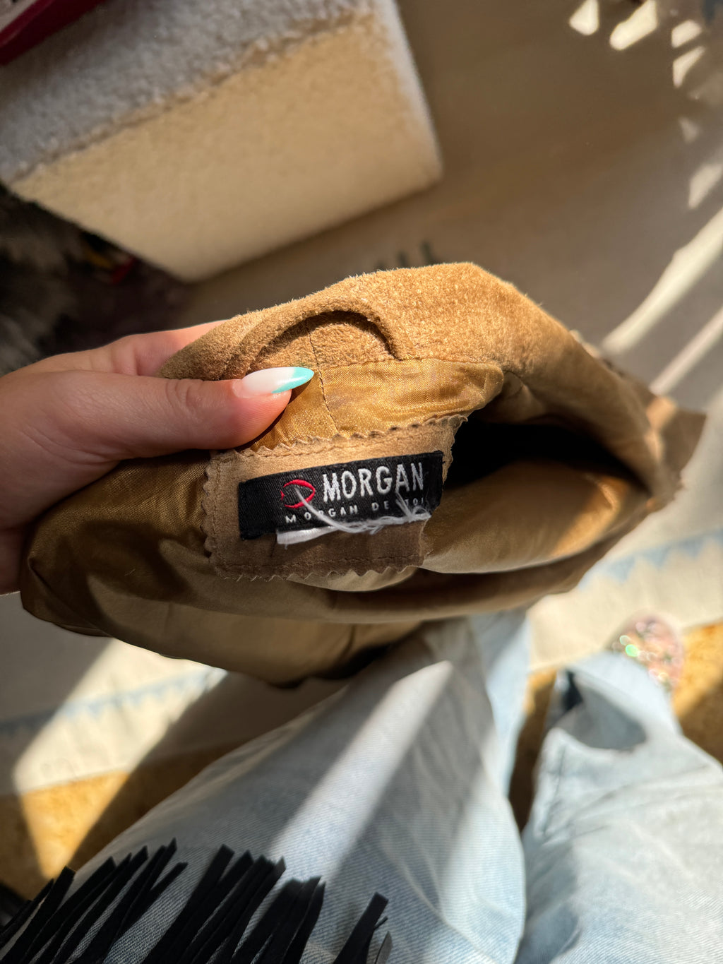 Morgan Suede Coat with Fringes