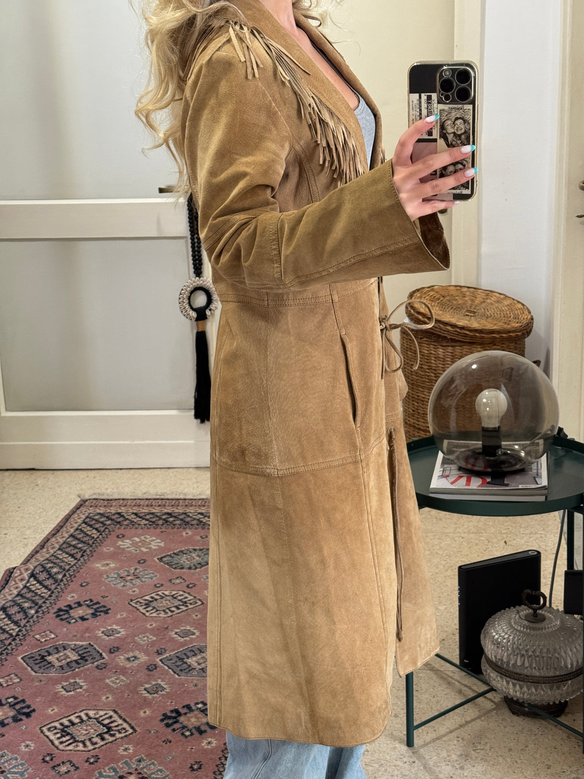 Morgan Suede Coat with Fringes