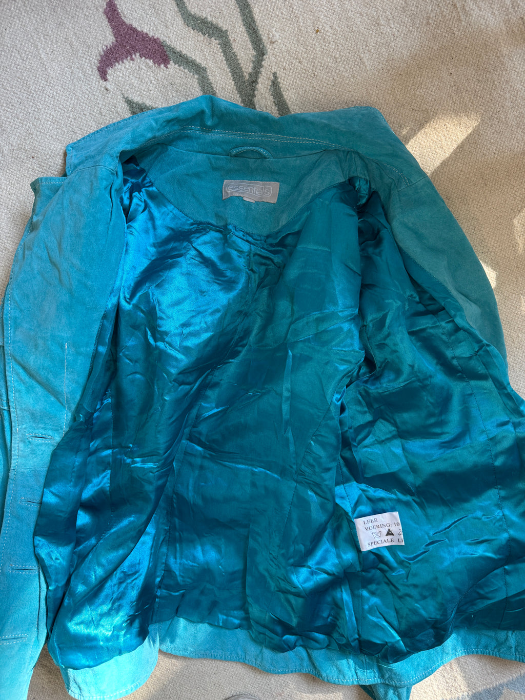 Turquoise Suede Jacket