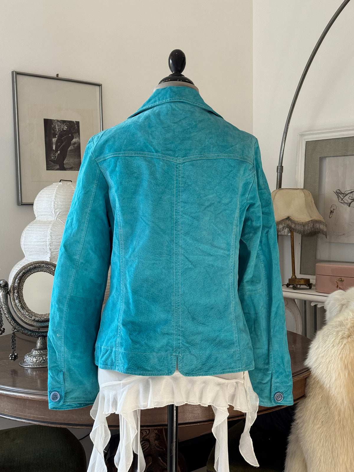Turquoise Suede Jacket