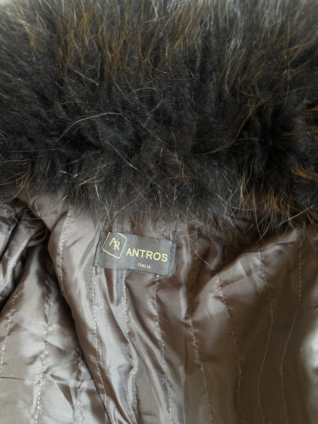 Brown Leather Jacket with Fur Collar