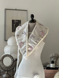 Asian Print Faux Fur Collar