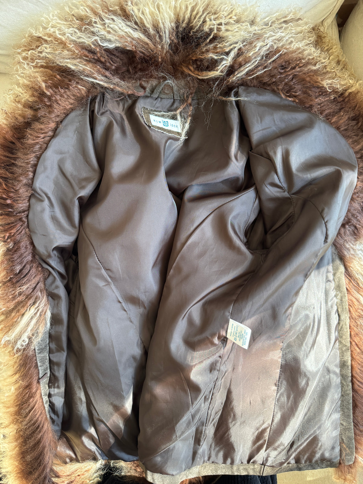 Afghan Leather Coat with Tibet Fur