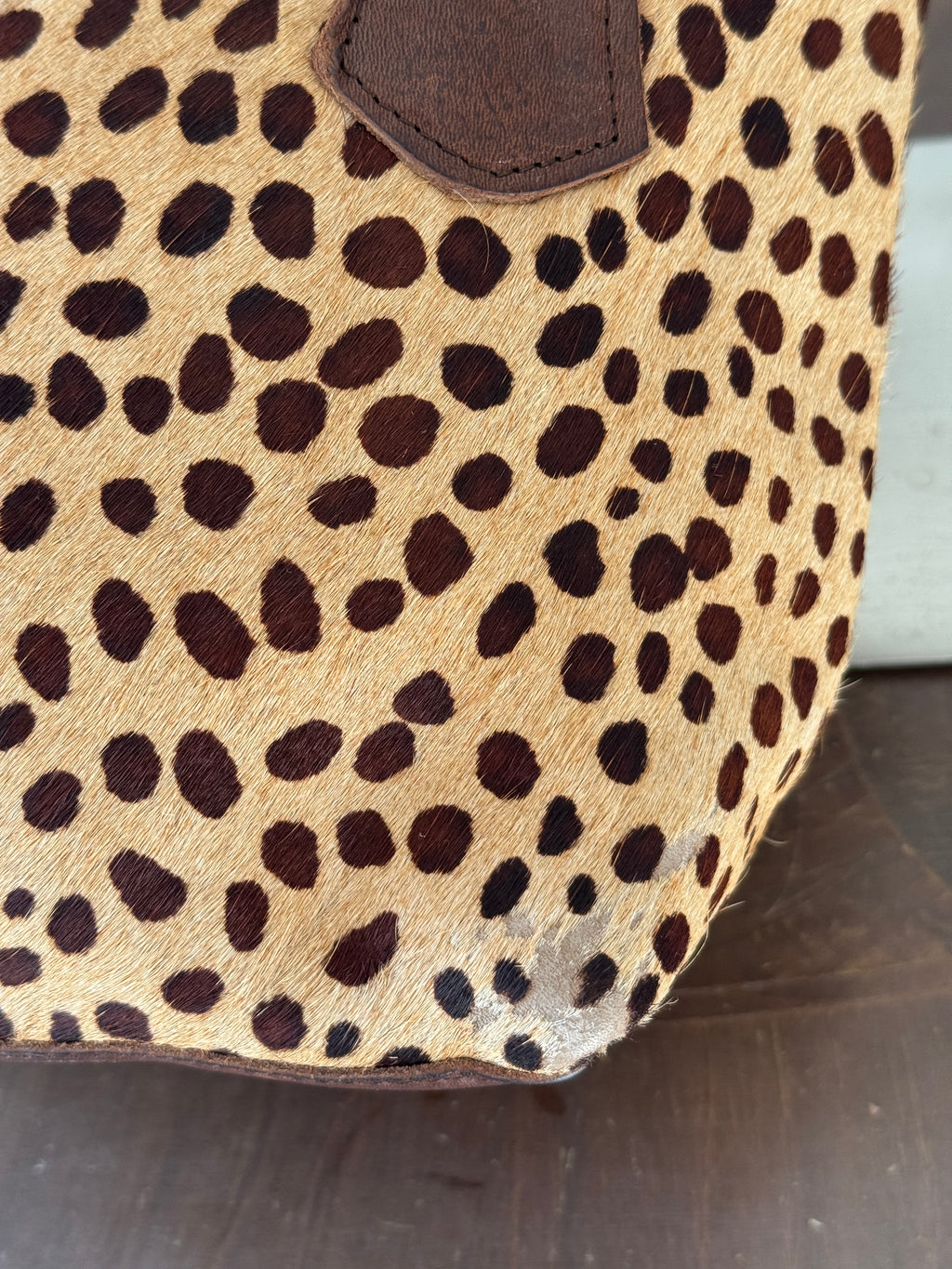 Polka Dot Bag with Pony Hair