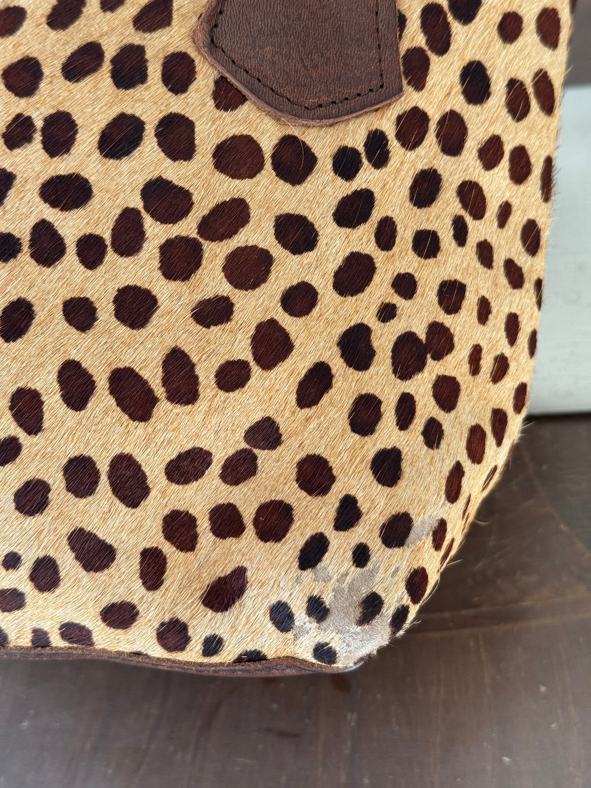Polka Dot Bag with Pony Hair